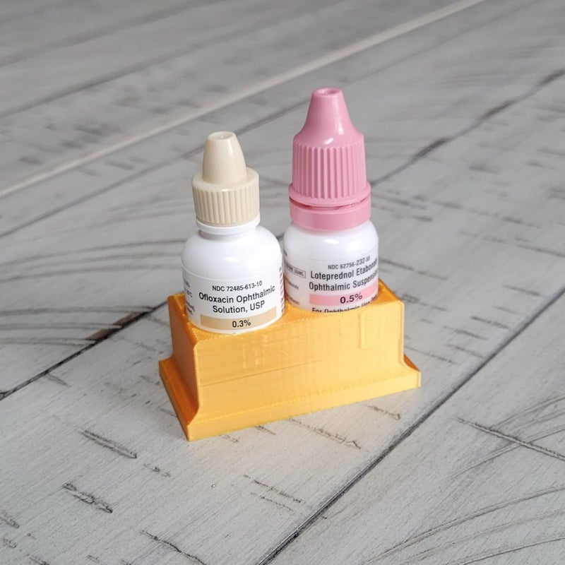 Znet3D Eye Drop Bottle Organizer, 2-Slot Stand (Gold) - Image 4